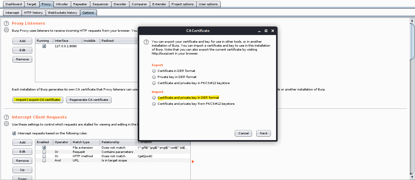 burp suite android